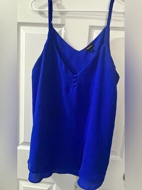 Torrid Royal Blue V-Neck Button Front Swing Cami Top Size 2